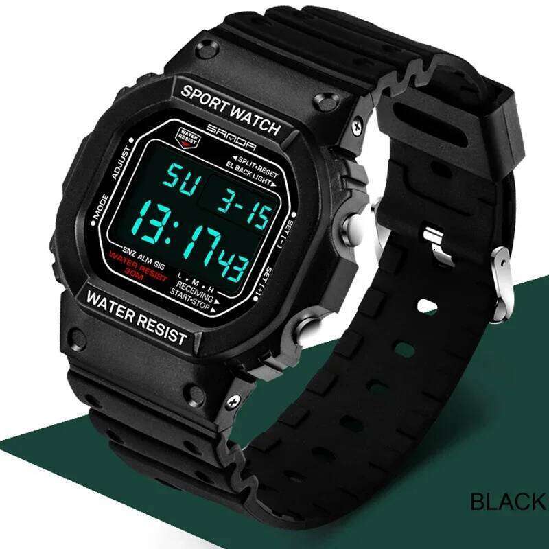 SANDA 329 Digital Watch for Men Women Shockproof Waterproof Sports Wristwatches Boy Girl Stopwatch Military Electronic Clock