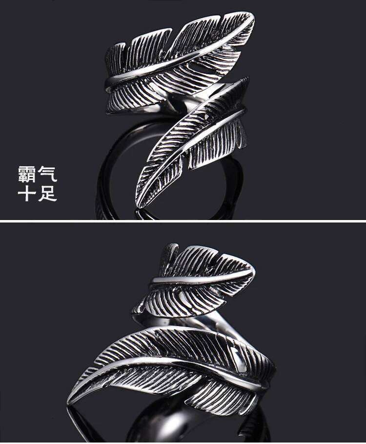 New Arrivals 925 Sterling Silver for Women Feather Ring Fashion sterling-silver-jewelry H260312