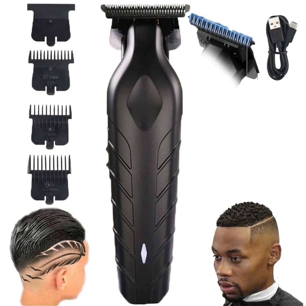 Professional 0mm Zero Gapped Carving Clipper Men's Cordless Trimmer Electric Hair Cutting Machine C260312