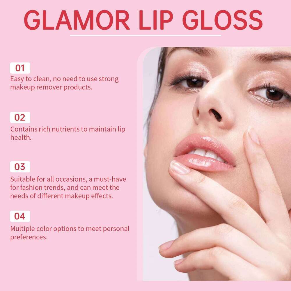 Nourishing Tinted Lip for High-Shine Finish Hydrating Crystal Oil Plumping Moisturizing Long Lasting Non-sticky Care Product W260311
