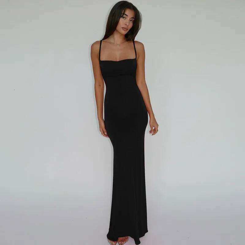New Dresses 2025 Woman Fashion Summer One Shoulder Backless Slim Package Hip Sexy Elegant Skirt C260311