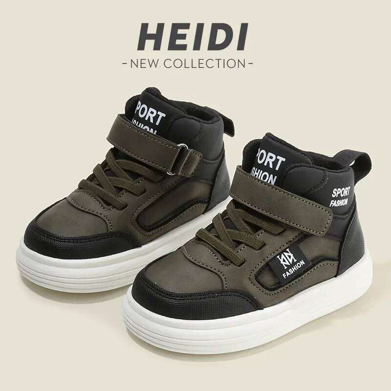 Children Spring Autumn Boy Board Lightweight Soft Sole Baby Shoe Casual Shoes High Top Sneakers Girls Color Blocking Lists H260312