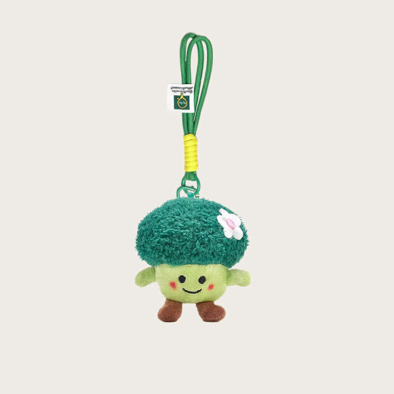 Vegetable Series Broccoli Bag Pendant Doll Keychain Plush Toy Backpack Decoration