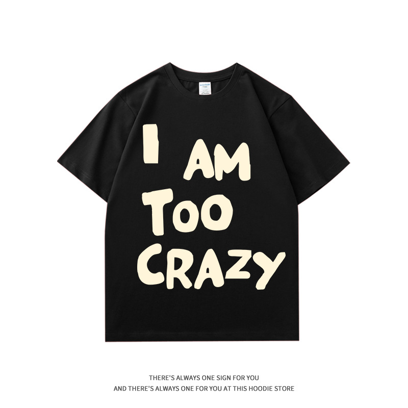 Women's Lazy Style Letter Print T-Shirt 2025 Summer New Loose Casual Age-Reducing Half Sleeve Tee Top