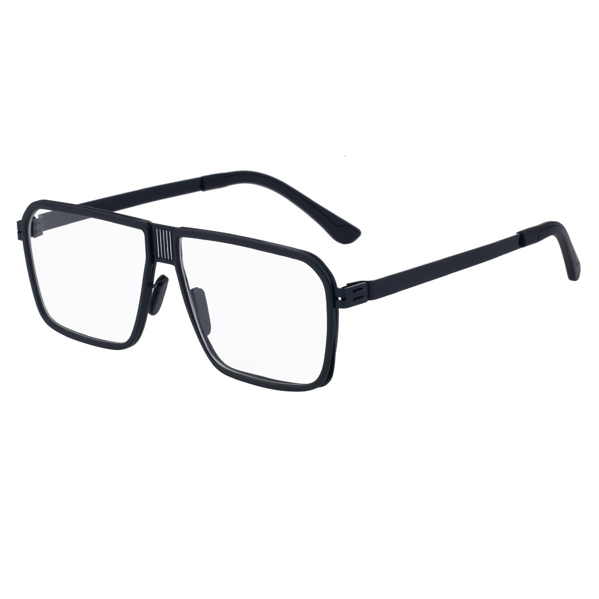 New vintage double-bridge sunglasses men, stainless steel square frame, high-end feel, polarized glasses for driving, available in bulk