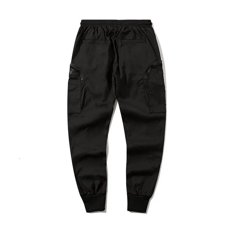 Tactical Joggers with Multi-Pockets Men's Cargo Pants Streetwear 2026 New Black Loose Harem Trousers Techwear Elastic Waist