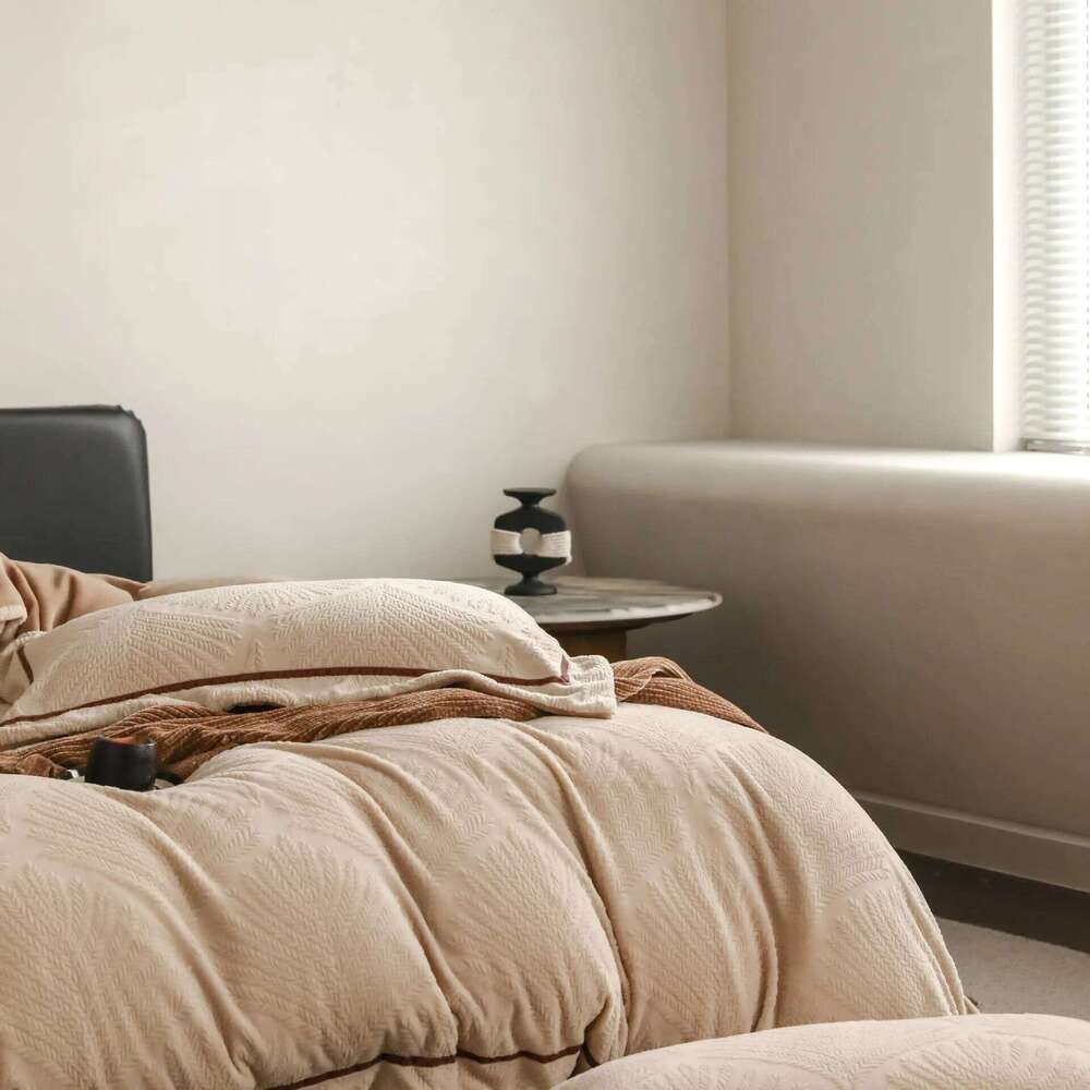 Thickened embossed craft four-piece set of large jacquard milkfleece webbing series H260312