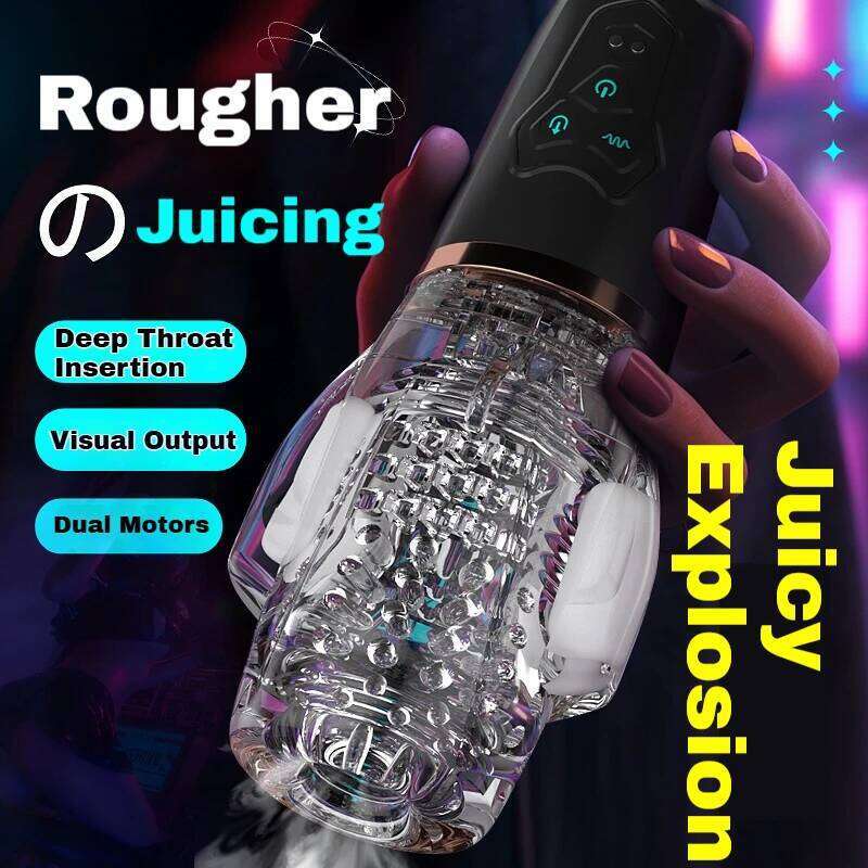 Automatic 360 Rotation Sucker Vibrating Vagina Male Blowjob Oral Vibrator Adult Sex Toys for Men Machine Piston Masturbator Cup Z260312