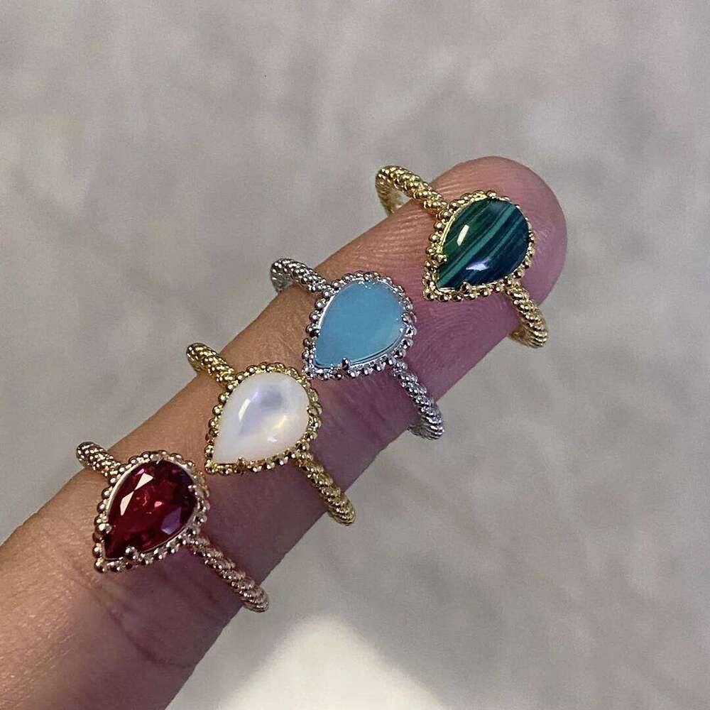 French Water Droplet Pear shaped Serpent Bohme Women's Ring Silver Material High-quality Charming Engagement Gift H260312