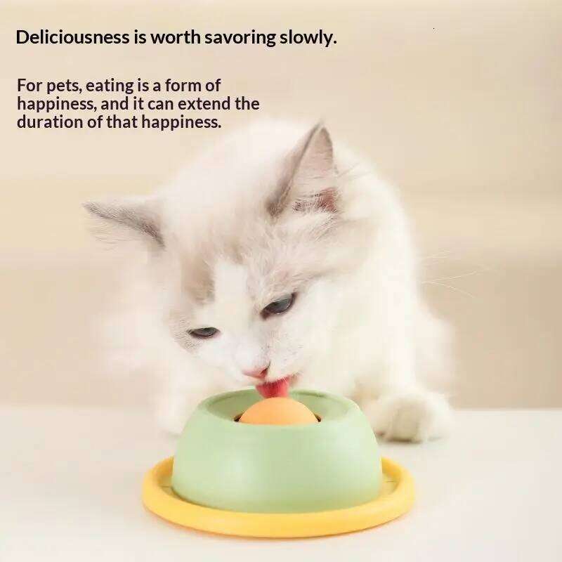 Lick Yogurt Plate Slow Feeder For Dogs & Cats - Interactive Snack Bowl Promotes Dental Health Pet Licking Mat 26Y0312