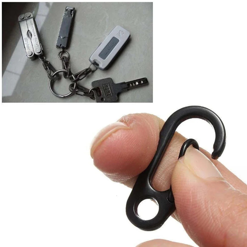 410Pcs Carabiner DRing Key Chain Spring Clips Mini Aluminium Alloy Hang Buckle Survival EDC Gear Outdoor Camping Keyring Tool 260228