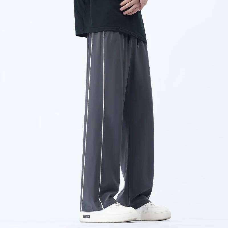 Summer Men Sweatpants Joggers Straight Pants Neutral Breathable Loose Outdoor Quick Drying Fabric Fitness pants Casual Trouser
