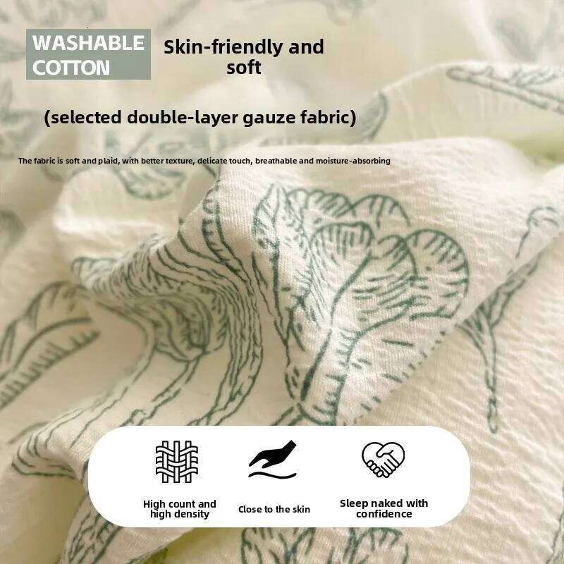 Water-washed double-layer princess-style full cotton bed set H260312