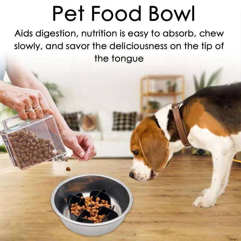 Bowls Silicone Feeder Anti Gulping Healthy Raised Pet Slow Eating Dog Bowl 26Y0312