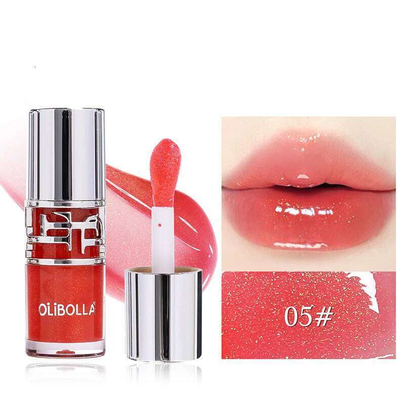 Watery Shimmer Mirror Gloss BoBo Jelly Glaze Long Lasting, Non-sticky Plumping Lipstick Moisturizing Whitening Lip Care W260311