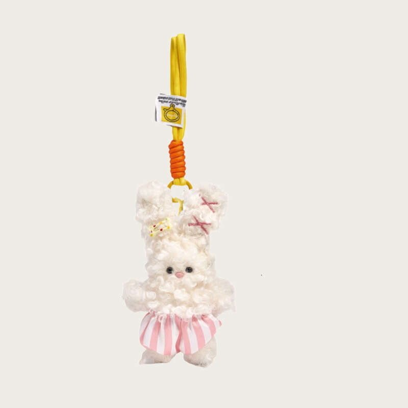 Cute Doll Niche Baby Rabbit Keychain Backpack School Bag Pendant Plush High-End Feel
