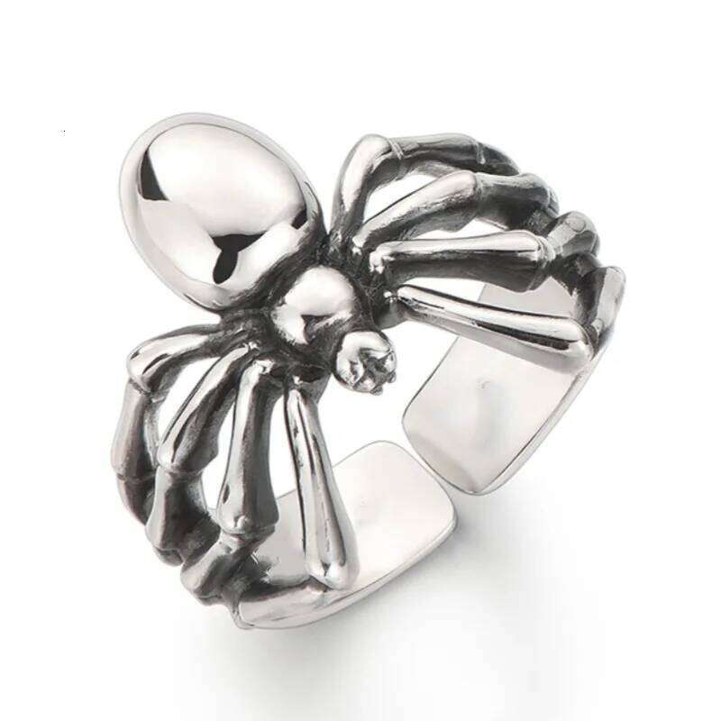 Buyee 925 Sterling Silver Female Big Elegant Animal Open Ring Finger for Women Fashion Unique Punk Fine Jewelry Circle Gift H260312