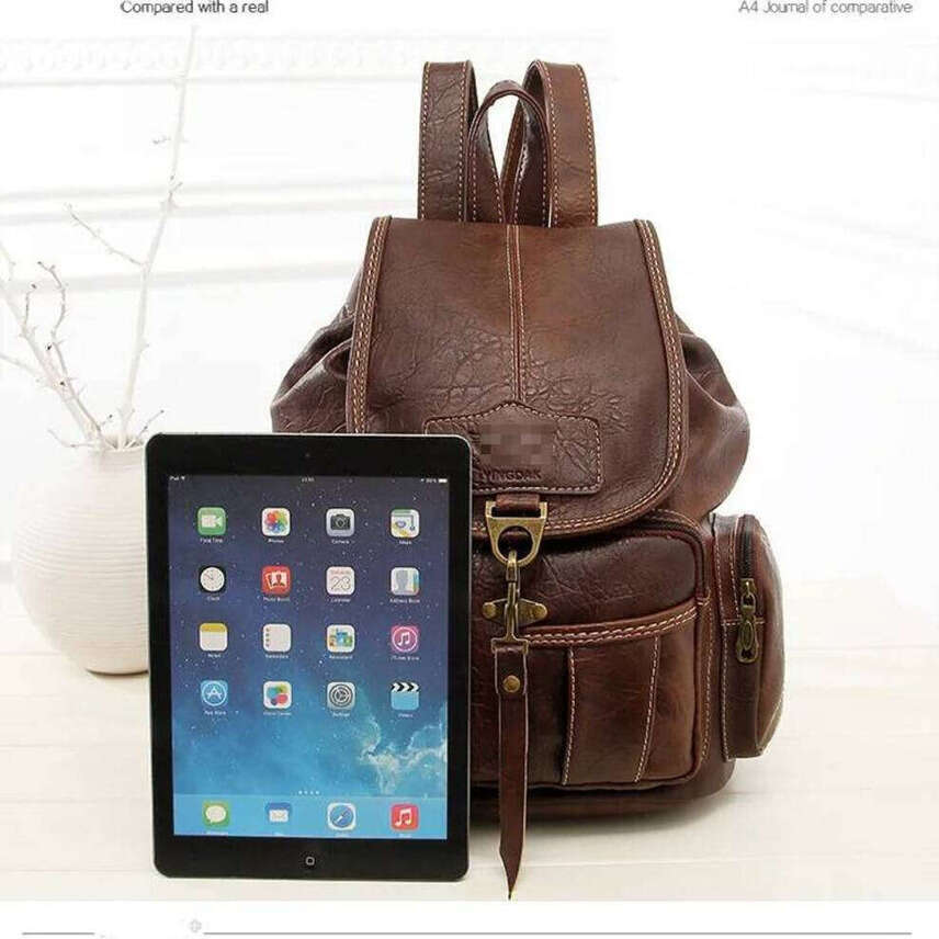 OLOEY Women's Leather Backpack Teenagers Fashion Anti-Theft Backpacks Woman Mini Luxury School Backpack For Women Large capacity anti-theft backp