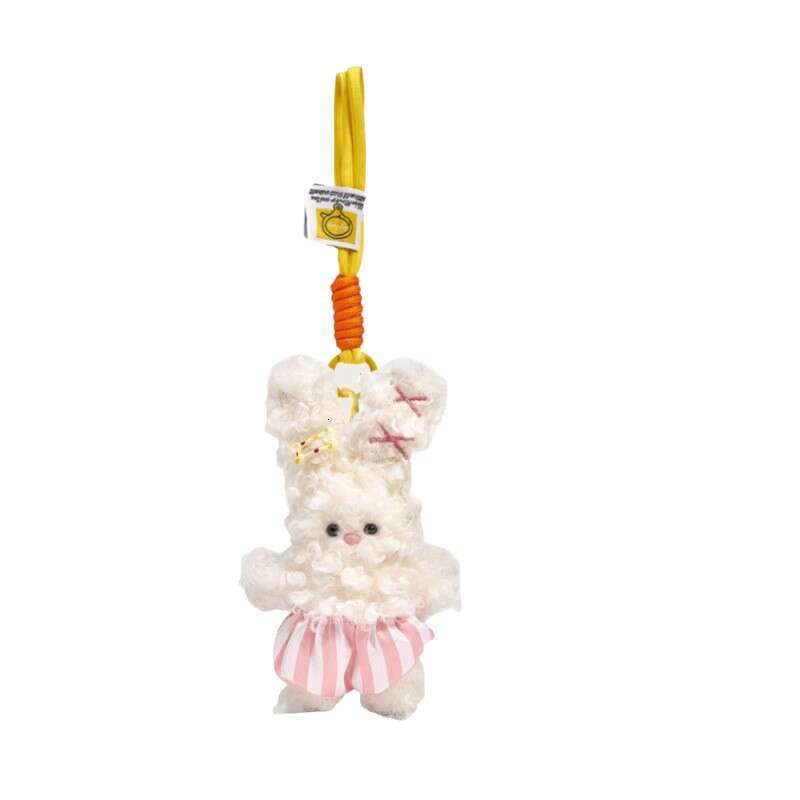 Cute Doll Niche Baby Rabbit Keychain Backpack School Bag Pendant Plush High-End Feel