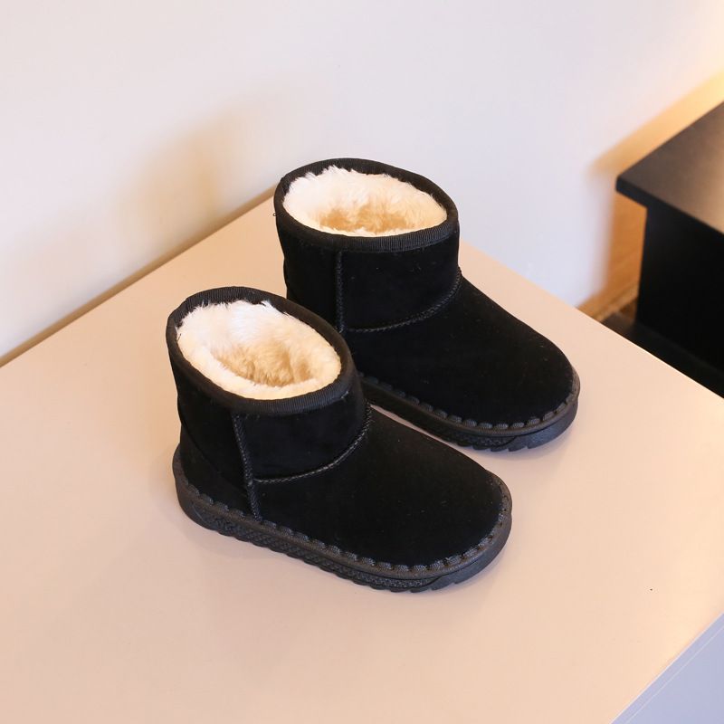 Kids Boots Boys Girls Anti Slip Snow Boots Warm Walkfashion Children's Toddler Boots Winter Cotton Shoes Sizes US8C-US4Y W01098