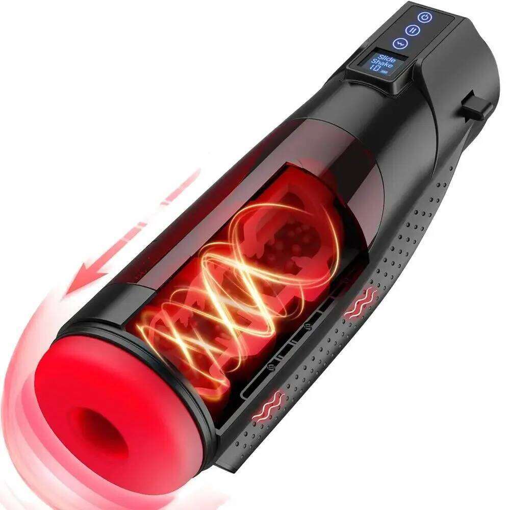 Space LCD Display Masturbation Cup Automatic Thrusting Vibration Soft Texture Adult Sexual Masturbator Sex Toys for Men Z260311