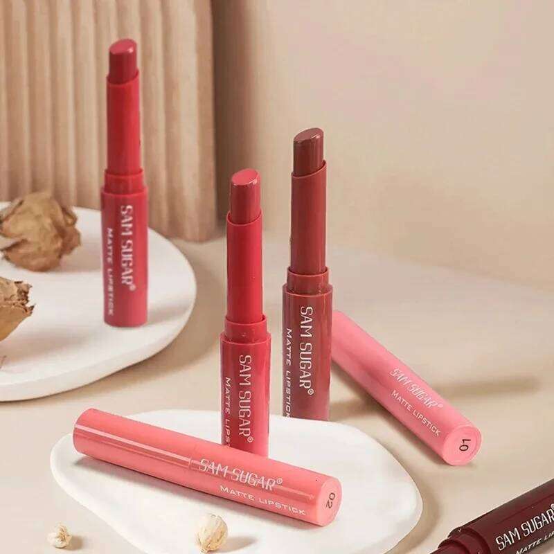 Nude Lipstick Waterproof Sticks Not Fading Sexy Red Velvet Matte Lipsticks for Women Makeup Long Lasting Lip Cosmetics W260311