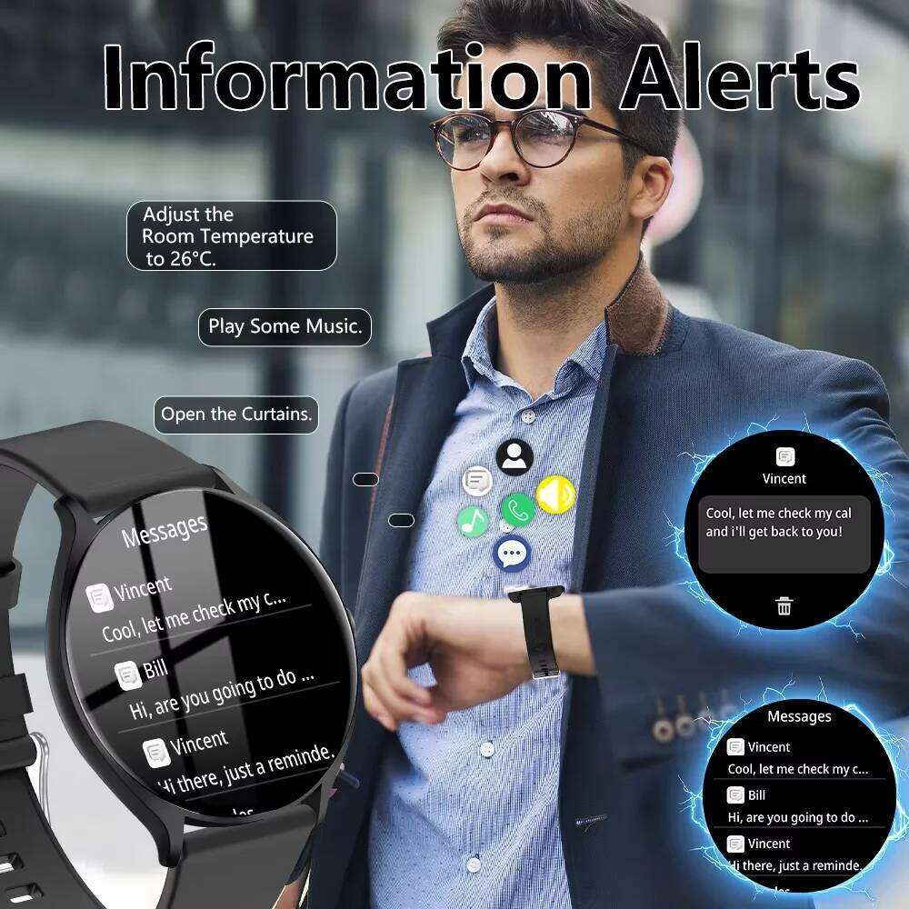 LAXASFIT Outdoor Sports Smart Watch IP68 Waterproof Fitness Tracking Bluetooth Calling Health Monitoring Men's smartwatch
