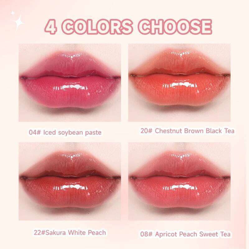 Long-Lasting Moisturizing Gloss,Glossy Finish,Non-Sticky,Not Easy To Fade,Nourishing Tinted Lip Oil With Shea Butter W260311