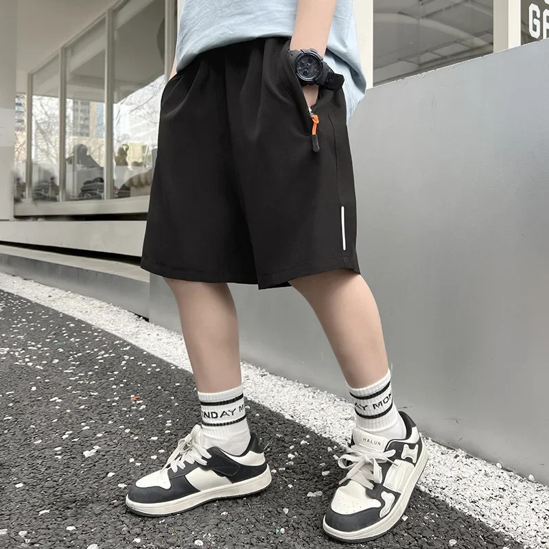 Summer Men Shorts Ice Silk Running Gym Sport Quick Dry Breathable Beach Short Pant Fitness Jogging Cool Casual Sportswear 260228