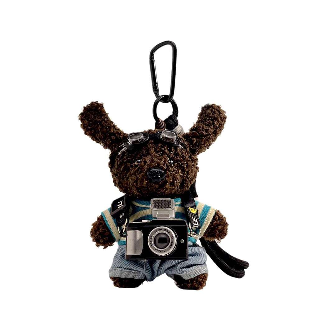 Original Maillard Ugly-Cute Camera Puppy Plush Pendant Cartoon Cute Doll Keychain Small Gift for Women
