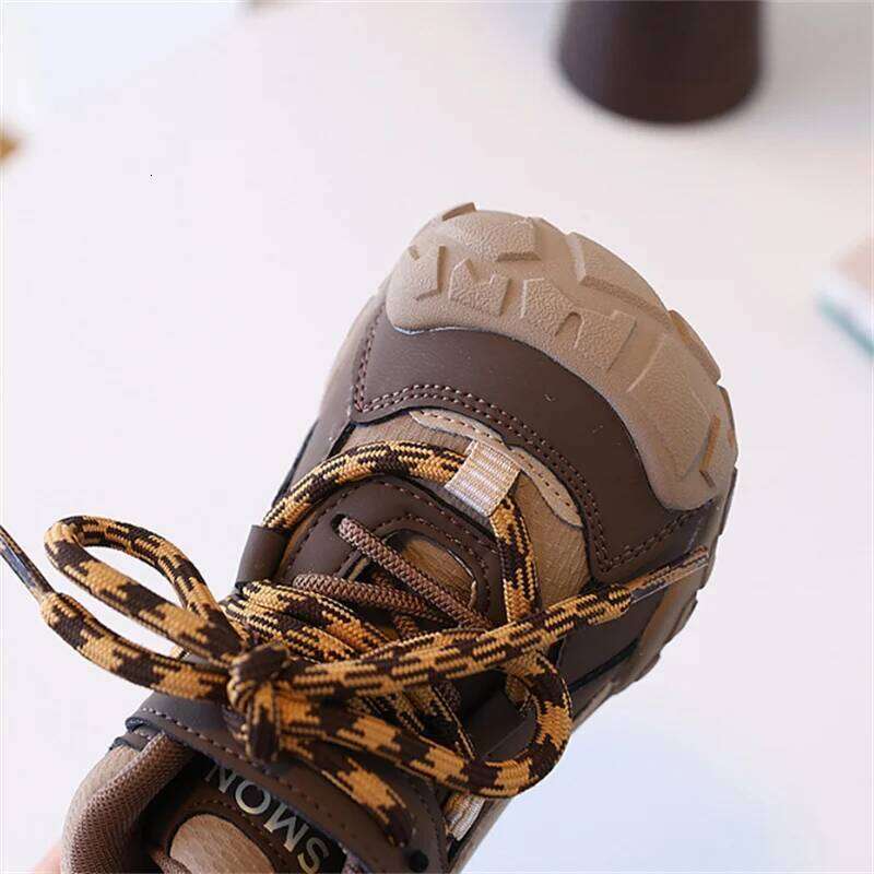 2025 New Autumn Children Leather High-help Kids Casual Shoes Non-slip Fashion Toddler Girls Boys Sneakers EU 22-30 H260312