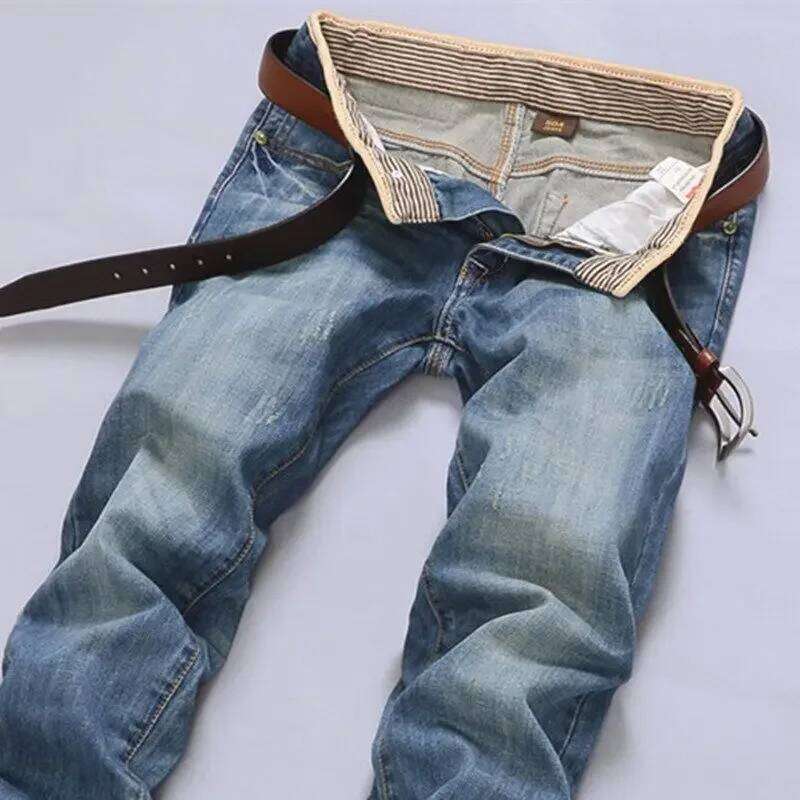 New Men's Spring Autumn Classic Male Skinny Straight Stretch Brand Denim Pants Summer Overalls Slim Fit Trouser Men Jeans 26Y0312