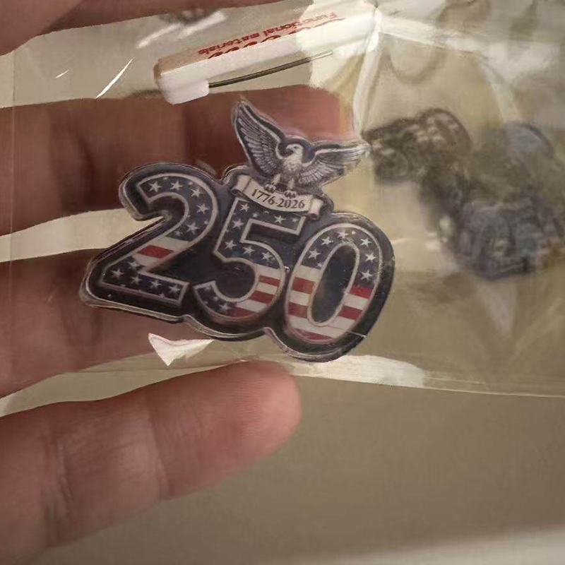 250th Anniversary of American Independence Acrylic Lapel Pin Enamel Badge Brooch A11