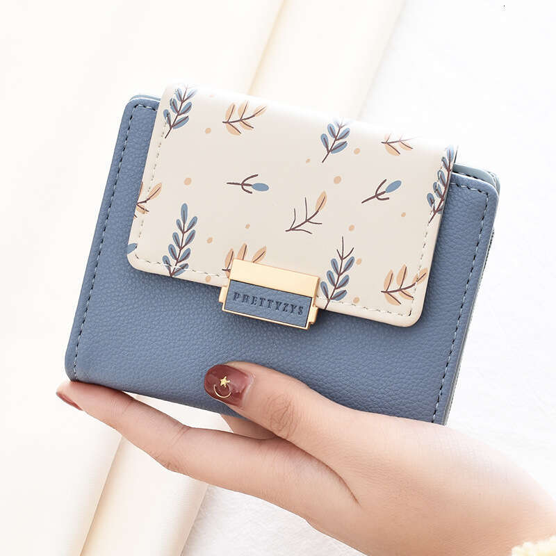 Luxury fashion wallet Short New Korean Version Cute Coin Purse Student Fresh Multi Functional Printed Small Wallet Women