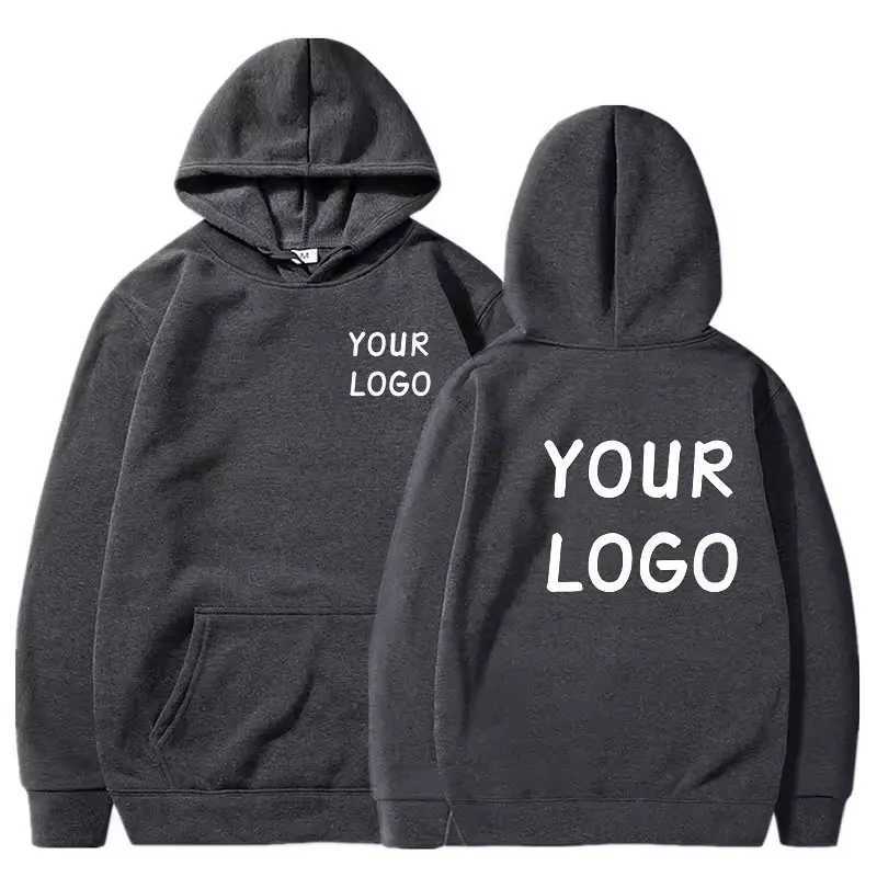 DIY Customize Your Mens and Womens Casual Hoodie Top Solid Color Street Personalized Sports Shirt Customized Gift M260312