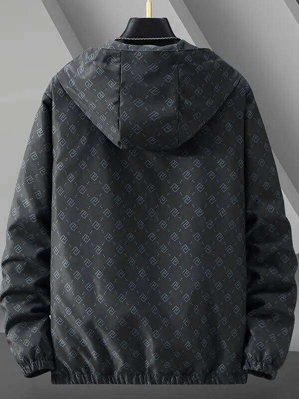 Casual Hooded Men's Jaet Faionable Large Size Korean Sle Outerwear Spring Autumn New Arrival Polyester Fiber Windproof