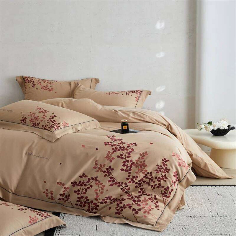 Embroidery 800TC Brushed Cotton Duvet cover Double Queen King Bedding set Cover Fitted/Flat Bed Sheet Pillowcases H260312