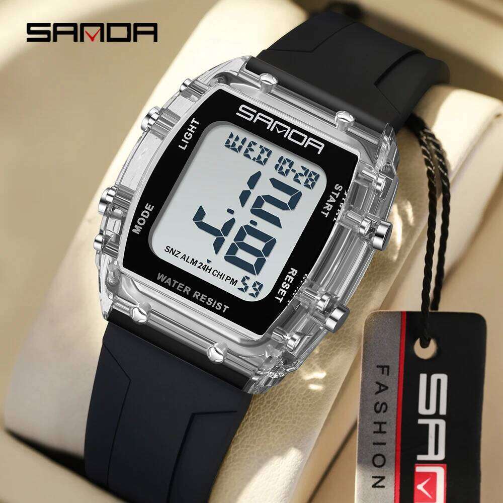 SANDA 2175 Student Digital Wristwatch New Multifunctional Outdoor Sports Clock Fashion Leisure Waterproof Watches For Men Women