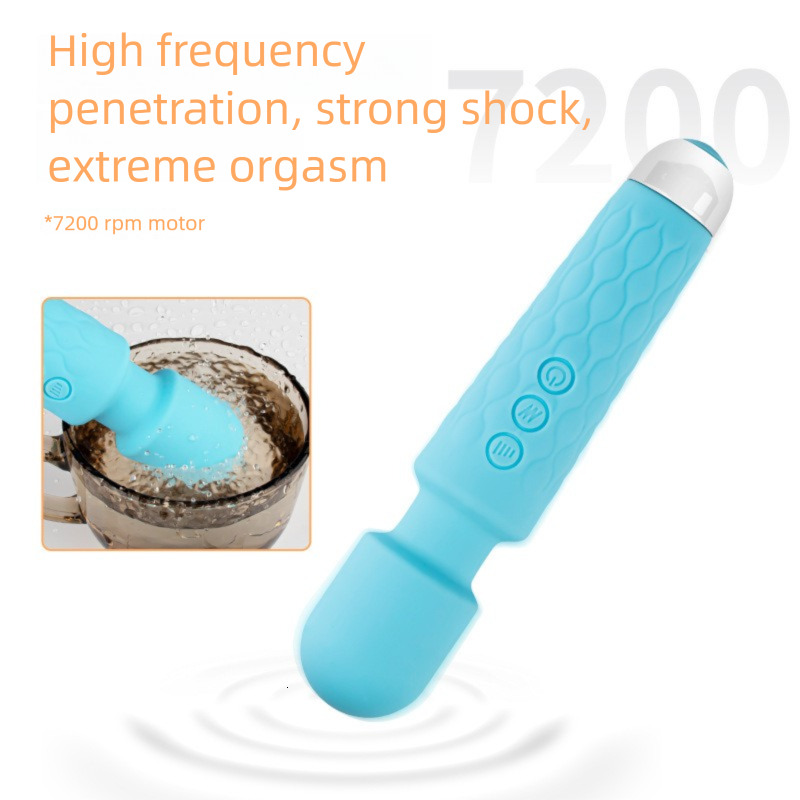 Free Shipping 8-Speed 20-Frequency Instant Charge AV Knight Stick Female Products Multi-Change Silent Waterproof Masturbation Strong Vibration