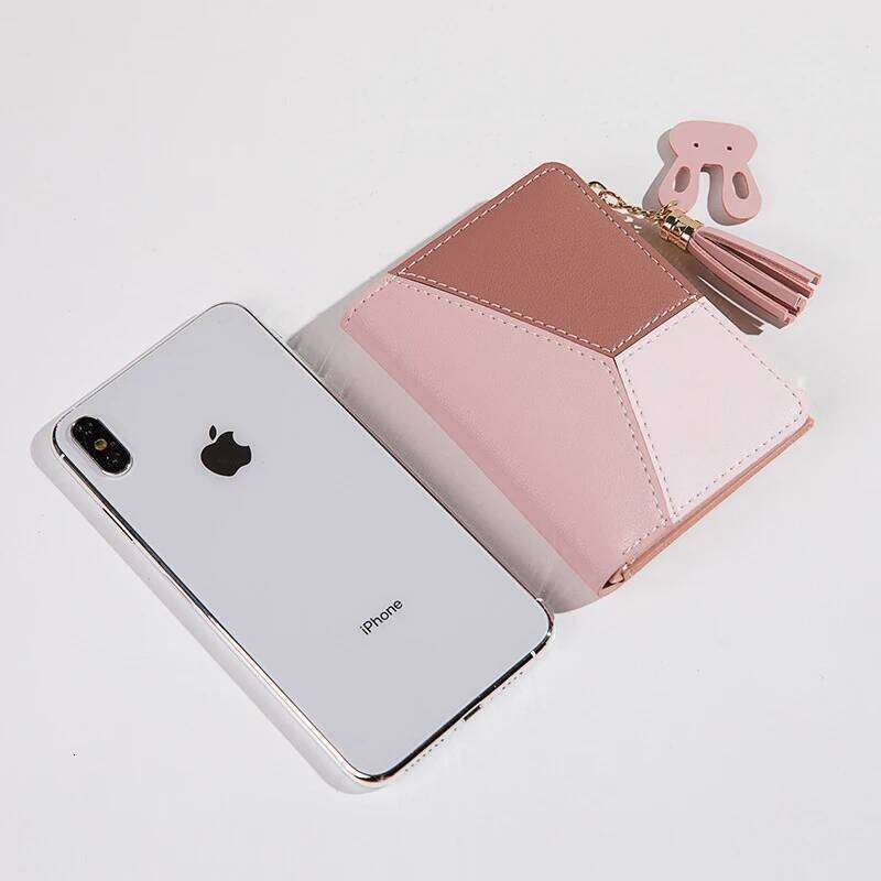 PU Wallet Leather Handbag Card Holder Foldable Portable Women's Coin Purse
