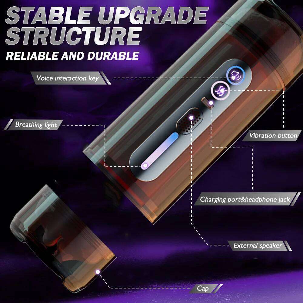 Automatic Male Masturbator Cup Adult Supplies Pocket Pussy Sexy Voice Blowjob Vaginal Penetration Adults Goods for Man Sex Toys Z260311