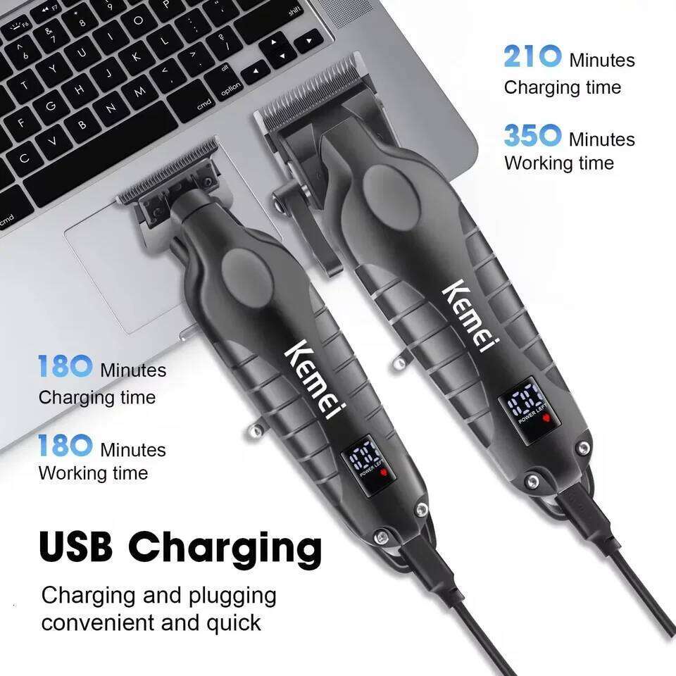 Kemei KM-2290 KM-2293 KM-T95 New Professional Cutting Machine Electric Shaver Trimmers With LCD Display Men's Hair Clipper C260312