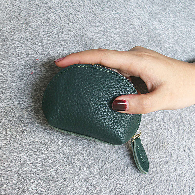 Luxury fashion wallet New Simple Retro Mini Purse Cowhide Small Wallet Women Genuine Leather Dumpling Zipper Coin Bag Trendy