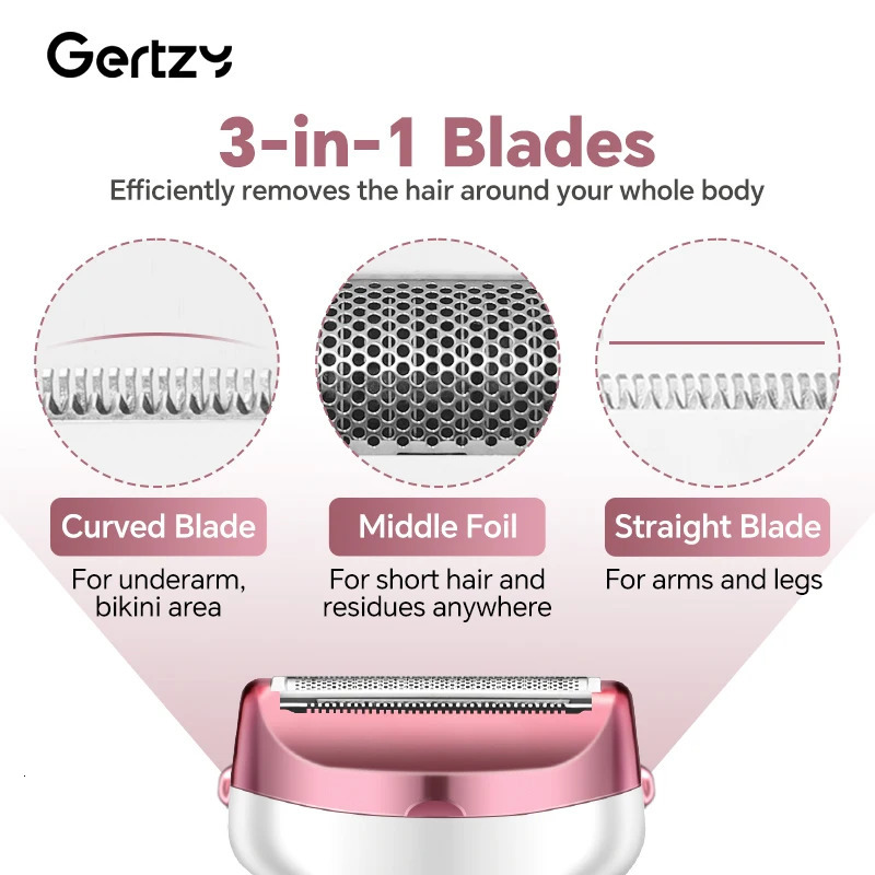 USB four in one electric shaver - suitable for face nose legs armpits painless trimmer - portable beauty toolkit 260311