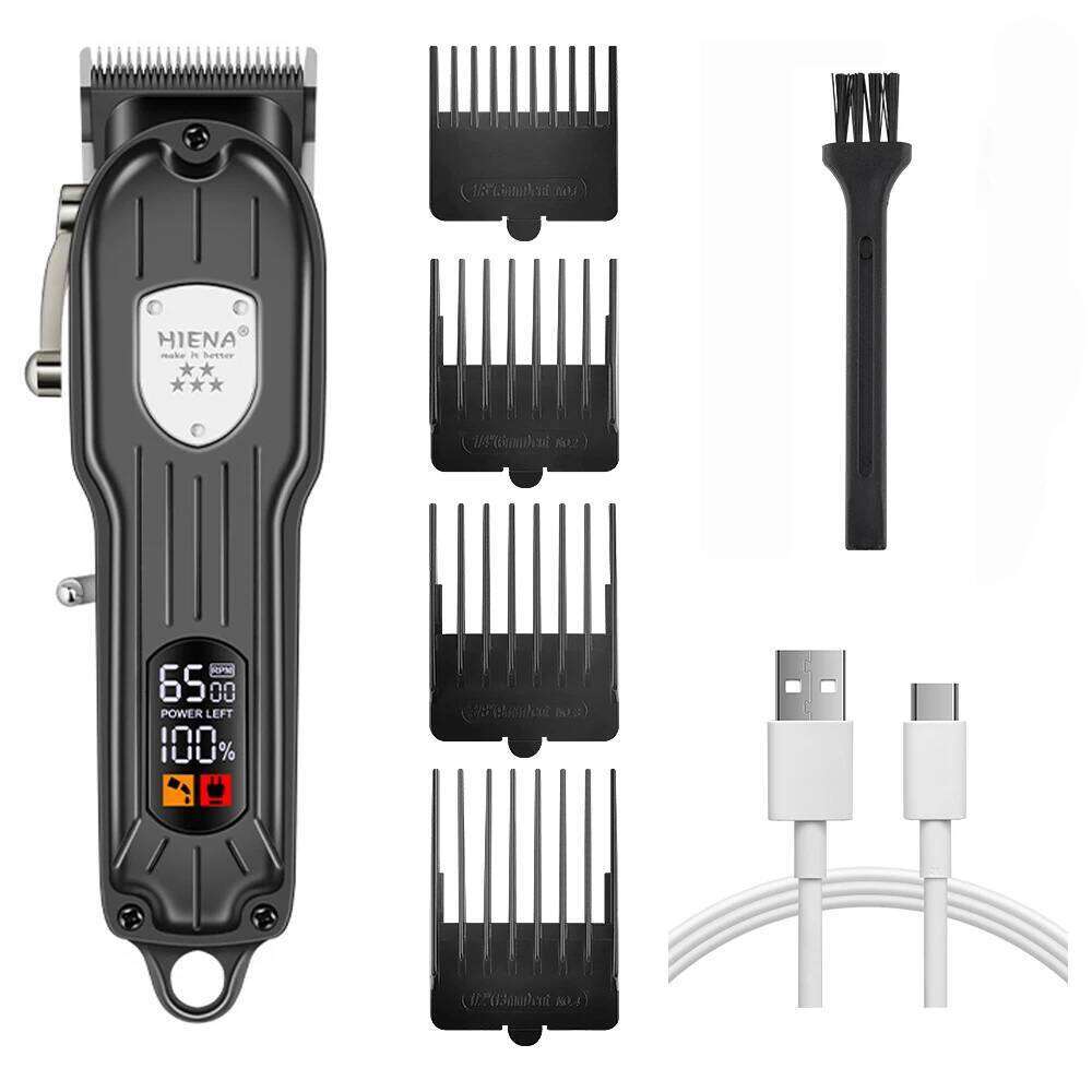 professional high-end men's electric with color metal body new hair clipper LED digital display C260312