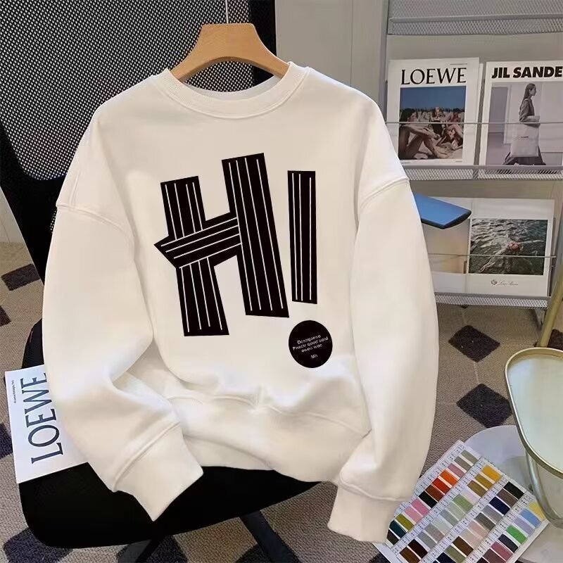 Designer Hoodie Casual Crew Neck Sweatshirt For Men And Women New Model Loose Fit Versatile Printed Long-sleeve Top