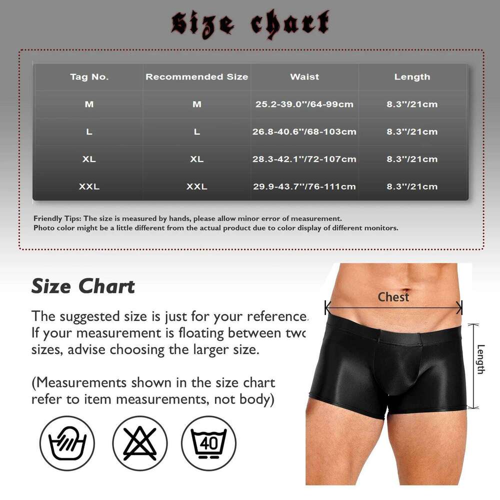 Swimwear for Men Low Rise Glossy Trunks Solid Color Boxers Shorts Homme Bathing Bottom Underpants Male Swimming Briefs Underwear Z260312