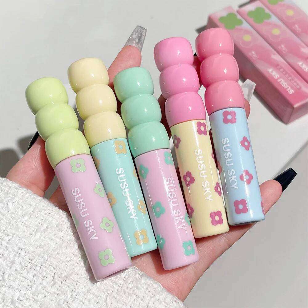 1/5Pcs Candied Fruit Mud Milk Mist Velvet Matte Lip Gloss Long Lasting Not Easy To Stick Cup LipGlaze Almond Brown Pink W260311
