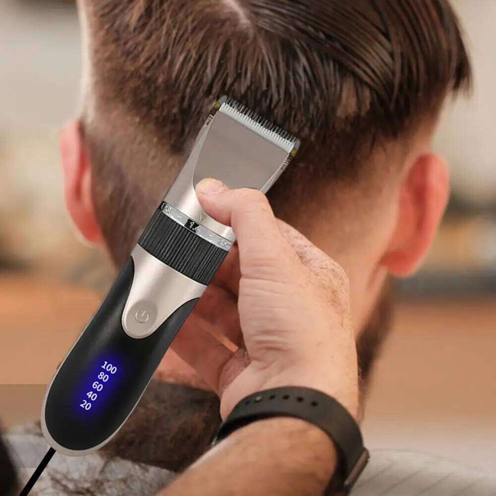 Razors Ceramic Electric Clipper Digital Display Trimmer USB Rechargeable Hair Cutter Barber Machine C260312