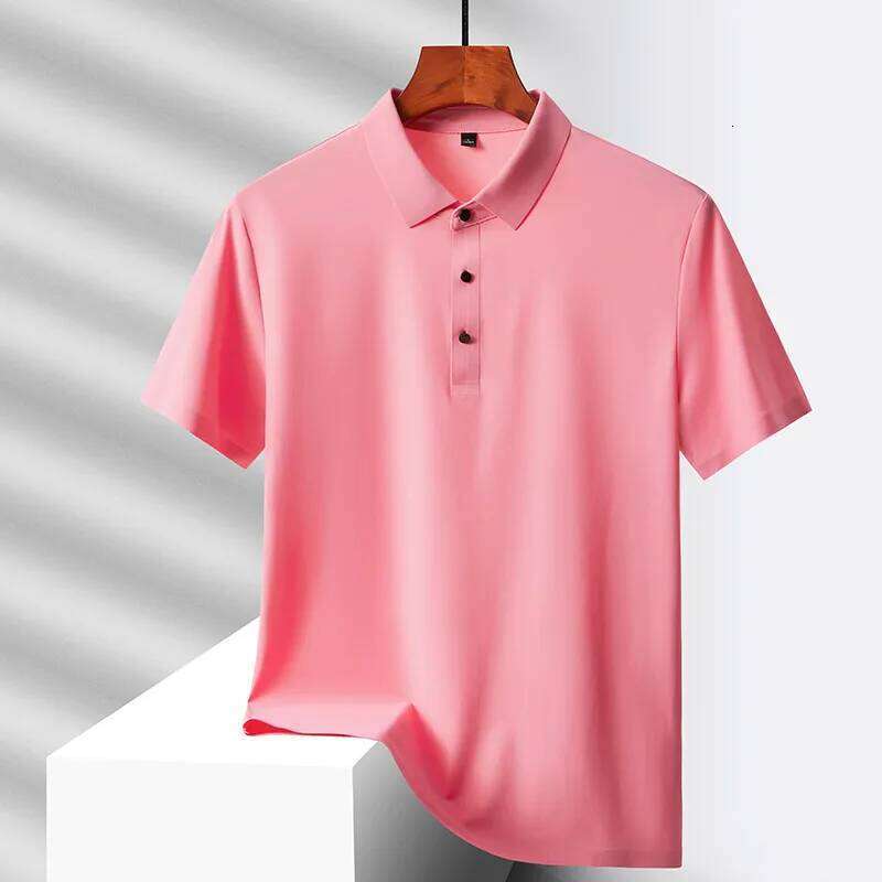 Selected popular nylon fabric, dad's clothing, middle-aged men's short sleeved T-shirt, summer ice silk quick drying, mid 26H0312